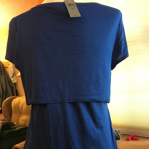 Ann Taylor NWT size SP beautiful blue dress with layers - Picture 3 of 9